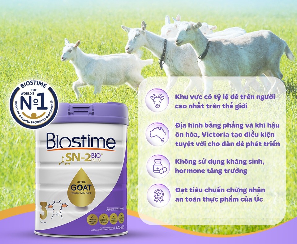 Mẹ sau sinh tự nhiên mất sữa: Nguyên nhân và cách khắc phục 9 Khi sữa mẹ tạm thời gián đoạn, hãy để BIOSTIME SN-2 BIO PLUS ULTRA GOAT là cầu nối yêu thương, tiếp tục chăm sóc và nuôi dưỡng bé yêu một cách toàn diện, khoa học và an toàn