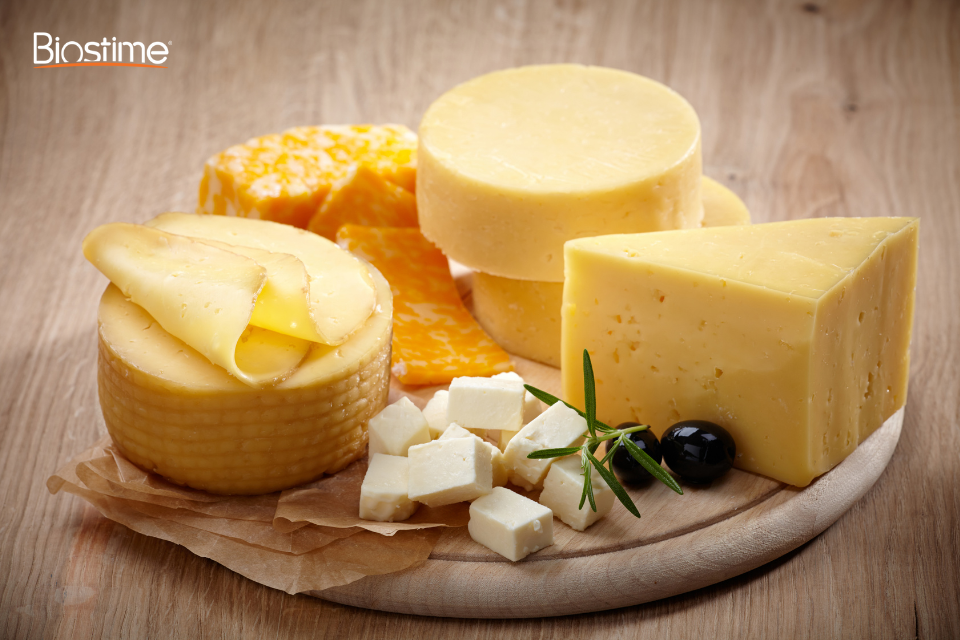 Ăn gì để tăng cholesterol tốt một cách tự nhiên và an toàn? 20 Phô mai cũng giúp duy trì hệ vi sinh đường ruột khỏe mạnh, gián tiếp hỗ trợ chuyển hóa lipid trong máu