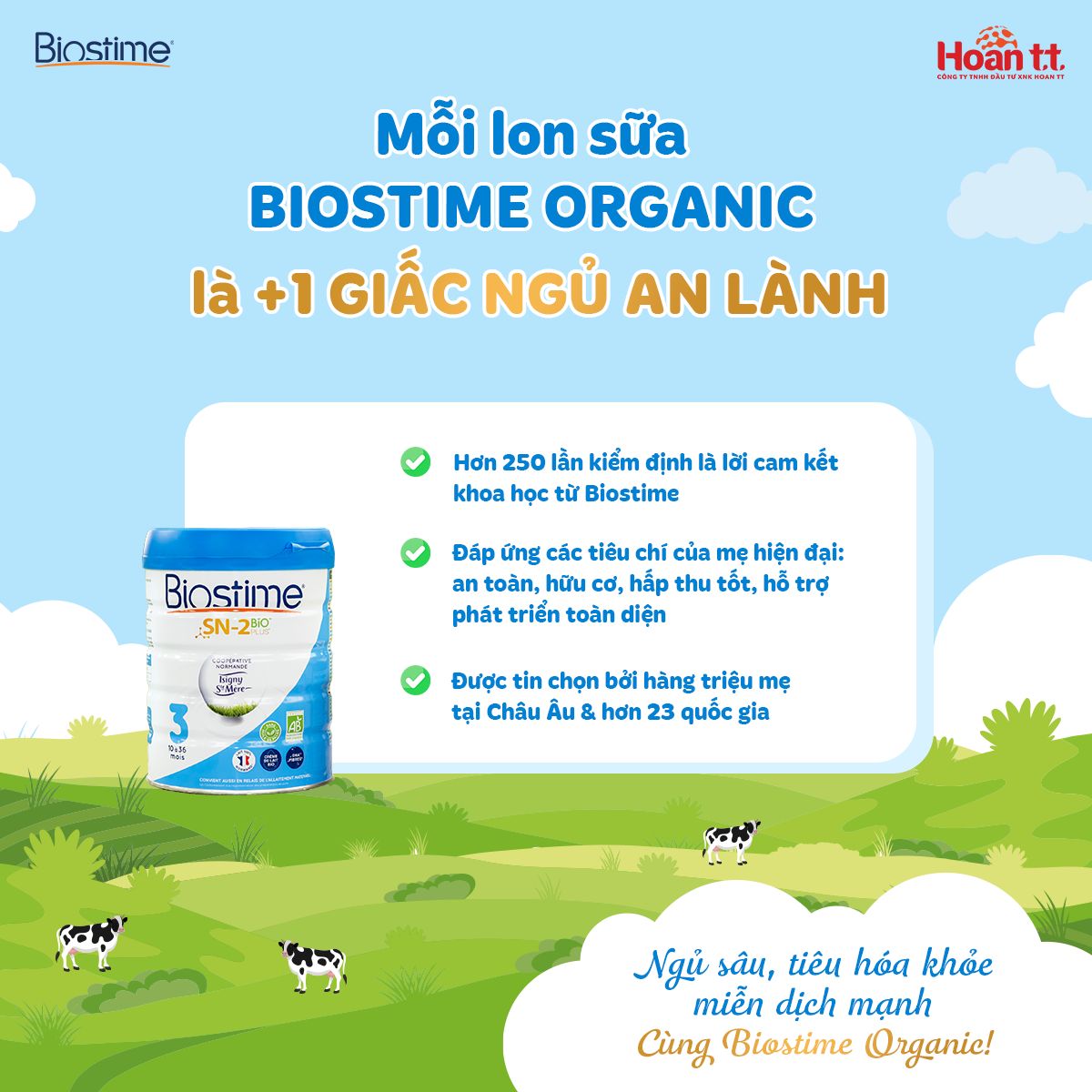 Hành trình từ lon sữa đến giấc ngủ vàng của bé 5 Biostime đã chọn một hành trình không dễ dàng, đầu tư vào nguyên liệu chuẩn organic